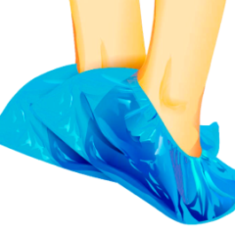 Бахилы п/э голубые "Выбор" (нормал) №50