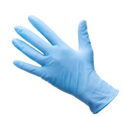 Перчатки нитриловые голубые M №50 (Импорт)