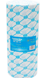 Салфетка 20*20 рулон White line голубой