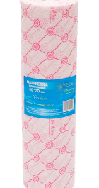 Салфетка 30*20 рулон White line розовый